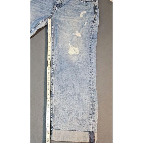 NWT Seven7 Women's Blue Jeans High Rise Boyfriend Size 14 Rolled Cuff Hem - Picture 10 of 15